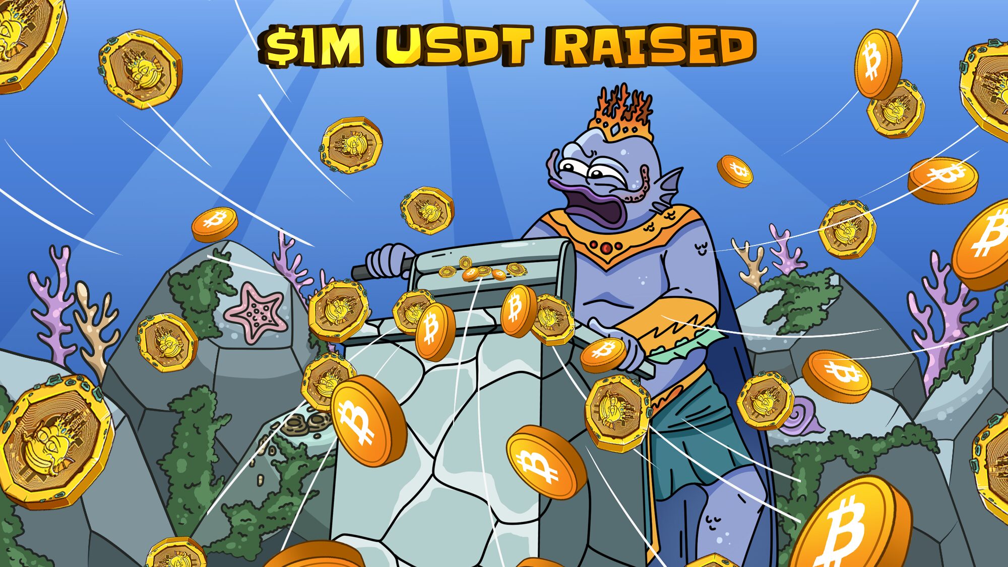 Pexebel token with $1.25M milestone ribbon
